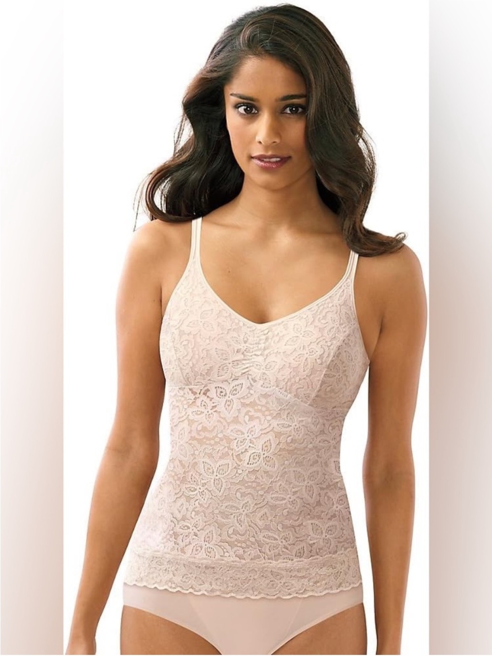 NWT Bali Lace Camisole Shaping Tank - Cream
